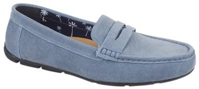 Charles Southwell - Men's Suede Loafer with Saddle Trim Sizes 7-12