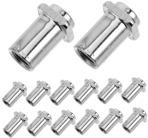 Trommelschrauben 20 Stück Beckenständer Ersatzteile für Schlagzeug | Silberbeschichtetes Eisen, Drehbare Muttern für Trommelset, 0, 6x1, 5cm, Zubehör für Drummer