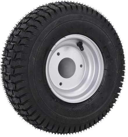 All Terrain Tire 13x5.00-6, Jante Assorti, Pneu Sous Vide avec Alliage D'aluminium, Anti-glissement, Preuve de Perforation, 6 Pouces, Roue Hors Route pour ATV Quad Chariot Mini