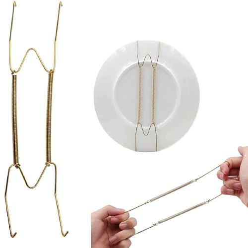 Supporto da parete per piccoli piatti – clip di fissaggio a parete | supporti da parete per piccoli piatti, supporti decorativi da parete, supporti metallici regolabili per espositori