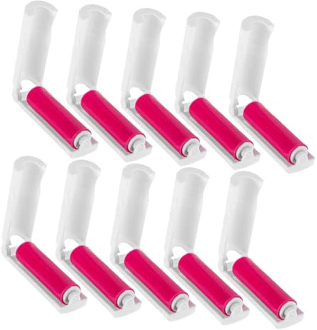 ibasenice 20pcs Mini Lint Roller for Travel Sticky Lint Remover for Clothes Pet Hair Remover Roller for Handbag Compact Reusable