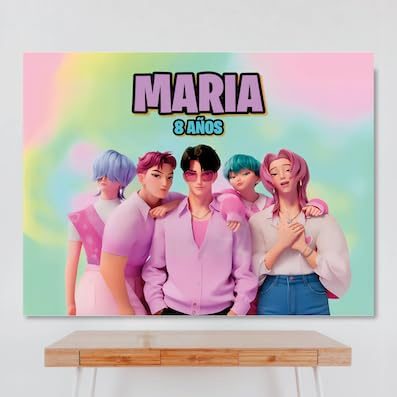 Cartel Personalizado Sajja Boyys,100x80 cm, Pancarta Cumpleaños, Decoracion