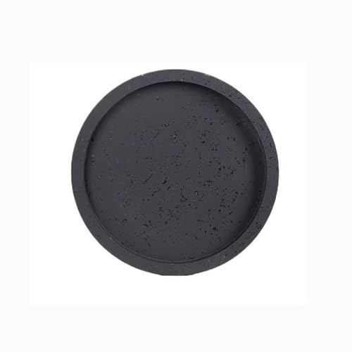 FZL02068LM Soucoupe Bac de Drainage for Pot Fleurs Rond Style Simple, idéal for Le Salon ou Balcon Coupelle Pot de Fleur(Noir,Grand)