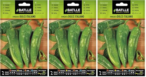 Batlle Semillas Aromáticas, Pimiento Dulce Italiano (Paquete de 3)