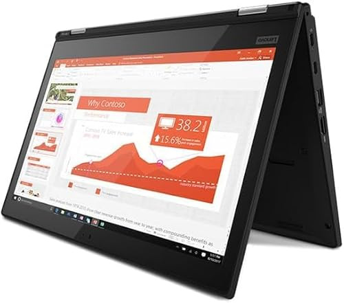Lenovo Thinkpad L380 Yoga Laptop Computer, 13.3 inches (1920x1080) Touchscreen PC, Intel Core i5-8250U, 16GB RAM, 512GB SSD, HDMI, US QWERTY Keboard, Win11 Pro (Refurbished)