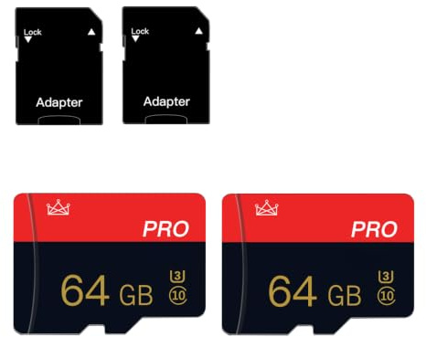 64GB Micro Memory Card Class 10 TF Card with Adapter High Speed Memory Card for Tablet,Camera,Drone(1 PCS)