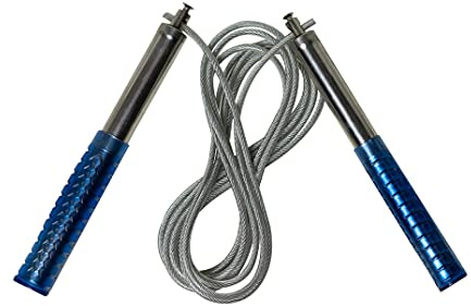 Lisaro Springseil aus Metall 280cm | Speed Rope | Griffe aus Metall | längenverstellbar | Ideal für Boxen, MMA, HIIT, Kampfsport, Kickboxen, Muay Thai, Thaiboxen, Intervalltraining & Double Unders