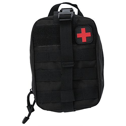 Erste Hilfe Tasche, Molle Taktische Gürteltasche Rucksack Molle Notfalltasche Erste Hilfe Set outdoor militär für Outdoor Camping Sport Reisen Wandern(Schwarz)