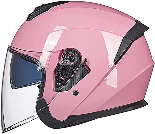 Casco jet per moto Caschi moto open face per adulti certificati ECE con doppia visiera parasole, casco alla moda per biciclette, cruiser, scooter ATV, B,M