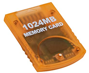 Wigearss 1024MB(16344 Blocks) Memory Card for Gamecube and Wii Console Game Cube NGC GC (Orange)