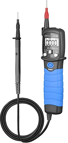 Digitaler Durchgangsprüfer Spannungsprüfer Zweipolig, Kethvoz 600V Voltmeter Messgerät Messen AC/DC Spannung Widerstand Kapazität, Durchgangsprüfung, Handheld Multimeter KE-38C