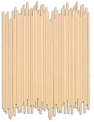 HOSSIAN Varillas difusoras de caña - Difusores de caña - Varillas de caña - Recambios de difusor - Reemplazo de Madera de ratán Natural para Fragancia aromática 50PCS (7.5 * 3.5 mm Color primario)