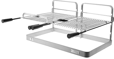 RUECAB - Doppelgrillhalterung für Grill und Smoker – Doppelgrillrost/Kamin, Stahl – 76 x 71 x 40 cm, 003940