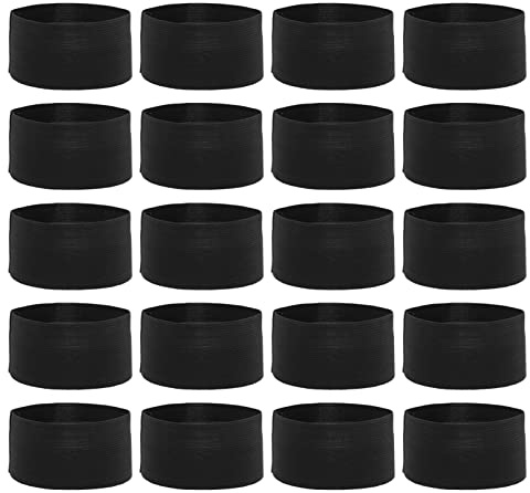 melebellot 20 Stück Trauerflor Armbinde Schwarz, Trauerarmbinde Elastisches Trauer-Armbinde Trauerband für Trauer, Beerdigung, Fußball, Basketball, Sport