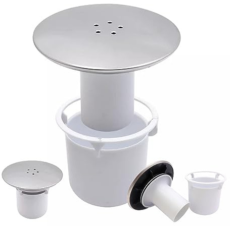 zalati Duschablaufabdeckung Duschablaufschutz Duschablauf Auslaufgehäuse mit abnehmbarem Bezug für Badezimmer Dusche Badewanne
