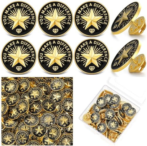 Yunlly 100 Pcs Employee of The Month Lapel Pins, Make A Difference