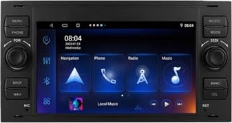 Radio Android kompatibel für FOCUS 2 MONDEO S/C-MAX KUGA FIESTA FUSION Multimedia Video-Player Navigation 5G DVD Wifi Display Fahrzeug (Color : 6-128 AHD-B)