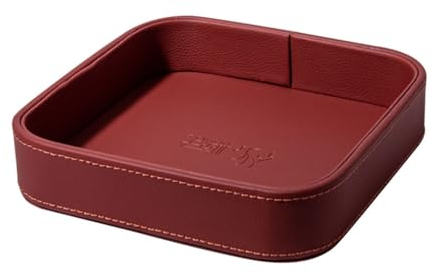 Taschenleerer，Leder Valet Tray Organizer, Premium Stapelbare Schmuck Tray, Catch-All Tray Für Eingangstisch Schlüssel, Geldbörse, Uhr, Münzwechsel, Nachttisch Schreibtisch-Top Catchall Tray ( Color :