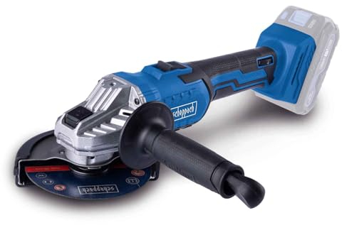 Scheppach Akku Winkelschleifer C-AG125-X Schleifmaschine mit Softstart & Überlastschutz | Schleifscheibe Ø 125mm | 20V-IXES-Serie | Drehzahl 2500‒10000 min-1 in 6 Stufen | Ohne Akku & Ladegerät