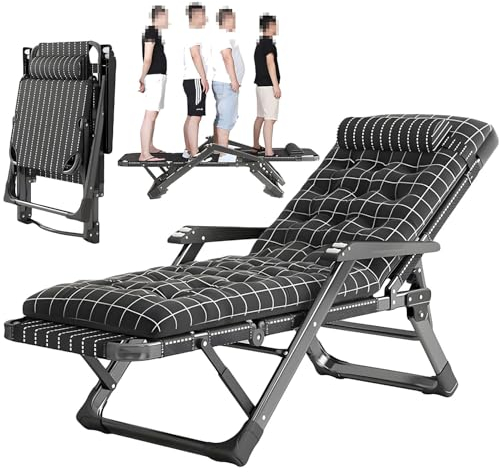 BEOTAY Relaxliege Garten,Sonnenliege Mit Massagearmlehnen,Saunaliege Klappbar,15 Gänge Einstellbar,Tragbar Kippliege,Ladegewicht 200 Kg/440 Pfund,Weich Und Bequem