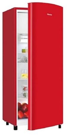 Hisense RR220D4ERE - Frigorifero monoporta con scomparto congelatore, Libera installazione, 165 L, apertura porta a destra, colore rosso