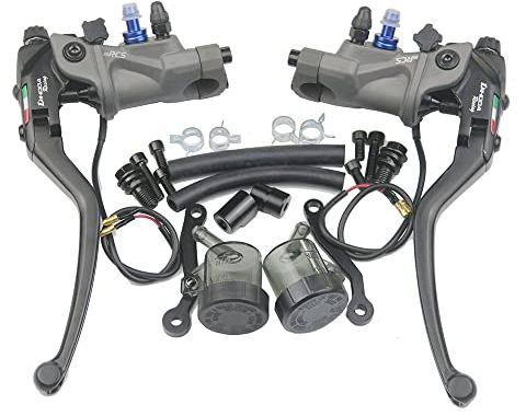 LIUCHUCHU Kupplungshebel Radiale Montagebremskupplungspumpe Kabelkupplung geschmiedetem Aluminium-Hauptzylinder Bremshebel Motorrad(1 Pair Pump)