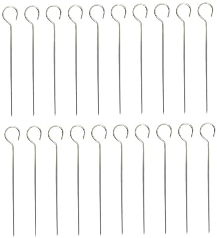 Xmas Stainless Steel Barbecue Bar 50pcs Reusable Grilling Skewers