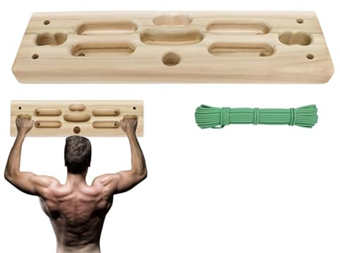 Fingerbrett zum Klettern – Tragbares Hangboard aus Holz – Unterarmtrainer, Handgriffstärker, Kletter-Griffbrett für Rehabilitation