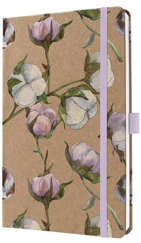 SIGEL J6805 Wochenkalender 2026 A5 flieder, rose, Hardcover aus Kraftpapier, Gummiband, Stiftschlaufe, 174 Seiten, vegan, Buchkalender, Terminplaner Taschenkalender Jolie