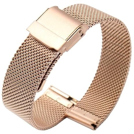 Cinturini for orologi, cinturino for orologio, cinturino for orologio in acciaio inossidabile 12 14 16 17 18 19 20 21 22 23 24mm uomo donna cinturino for orologio universale in acciaio(Rose Gold,17mm