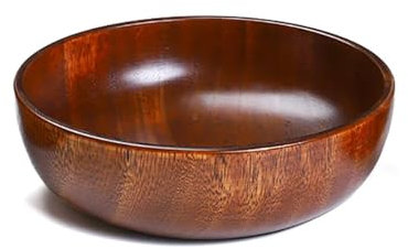 WENYOG Ensaladera Cuenco de Madera, Cuenco de Madera lacada de Teca, Pulido a Mano, vajilla for el hogar, Postre, Ensalada, Fruta para la Cocina Ensaladas Postre Merienda(11cm6cm)