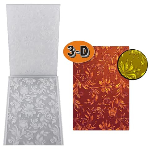 HNsdsvcd 3D-Prägeschablone mit Blumenstruktur, geprägte Matte, Scrapbooking, Vorlage für Weihnachtskarten, Album