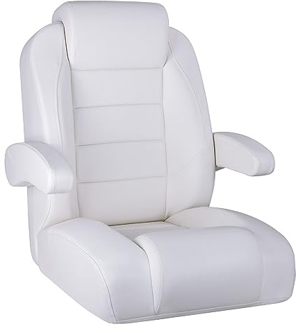 SUNDGORA Premium Reclining Pontoon Low/High Back Captain's Chair Boat Bucket Seat with Armrest