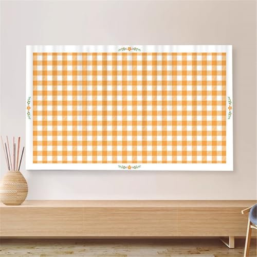 HAGJII Tv Cover Indoor Universal Tv Screen Protector & Dust Shield Soft, Stretchable Fabric Printing Tv Display Protectors Washable, 24-65inch Fits Curved/Flat Screens(60in,H)