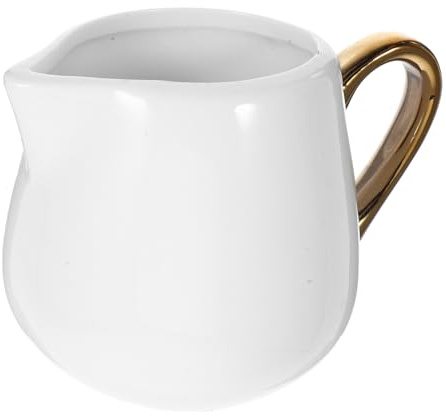GALPADA 1stück Multifunktionale Milchkanne Keramik Weißer Milchbecher Im Westlichen Stil Für Kaffee Und Wasser Mit Elegantem Design Für Tischgebrauch