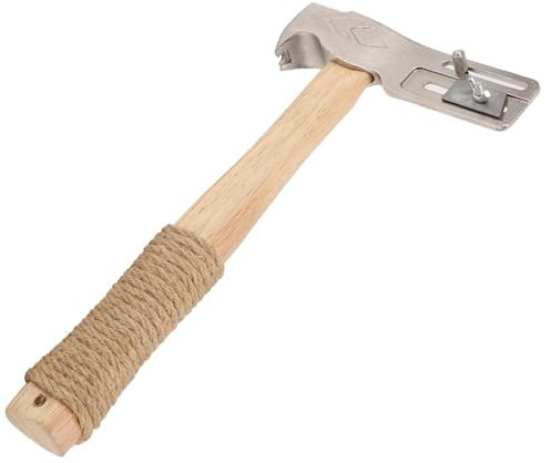 Magnetic Roofing Hatchet Hammer with Nail Holder, Hacha para Roofing Multi-Tool for Shingle Installation with Anti-Slip Hemp Rope Handle for Roofers and Construction Work
