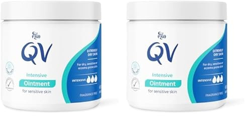 QV Intensive Ointment (450g) Soothing Moisturiser for Extremely Dry and Sensitive Skin, Rich Intensive Balm, Fragrance Free, Noncomedogenic, Sting Free Skin Care for Eczema, Psoriasis, Dermatitis