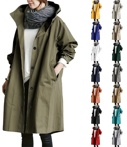 Summer Coats For Women Uk,Lightweight Waterproof Jacket Active Outdoor Trench Zipper Hiking Walking Cycling Quick Dry Rain Coats For Women Long Sleeve Ladies Raincoats With Hood