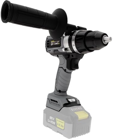 Rodcraft RC9042 - Taladro de impacto inalámbrico de hasta 13 mm, 500-2000 rpm, luz LED, sin batería, sin cargador, en caja de cartón, con mango suave y mango lateral.
