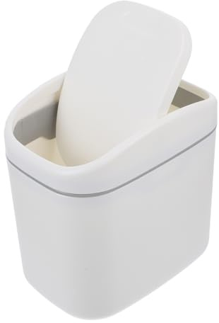 VALICLUD Papelera de con Tapa Abatible Capacidad Media Diseño Elegante para Hogar Oficina y Dormitorio Cubo Plástico Resistente y Práctico