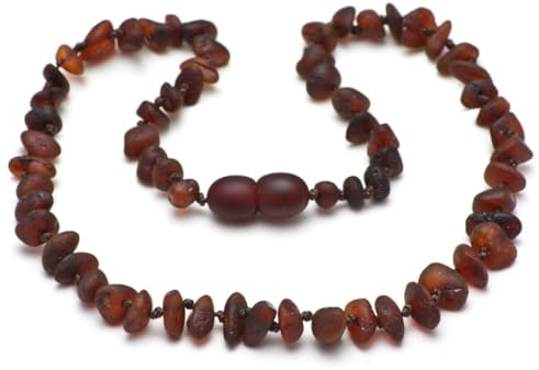 Bernsteinkette, handgefertigte Perlen Halskette, echter Stein, roher baltischer Bernstein, Geschenk-Set für Männer, Mutter, Damen, Bernstein kette von Baltic Secret