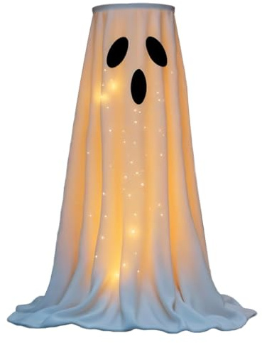 Halloween-Süßigkeitenschale, beleuchtet, 80 cm, beleuchteter -Schüssel-Ständer mit Lichterkette, Halloween-Türdekoration, Süßigkeitenhalter für Küche, Badezimmer, Zuhause, Garten