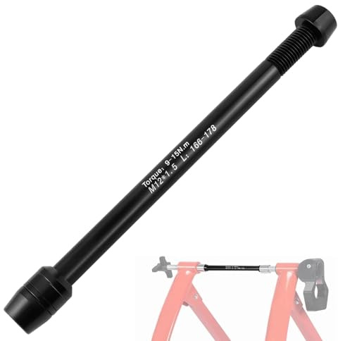 LERANXIN Steckachse für Fahrradtrainer, M12 × 1.5 Steckachse Adapter aus Aluminiumlegierung, Gewindesteigung 166-178 mm, Fahrrad Steckachsenadapter