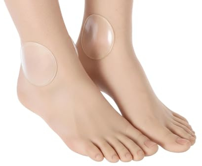 QFGasre 4 Pcs Hockey Ankle Gel Pads Skate Gel Discs for Ice Skate Boots