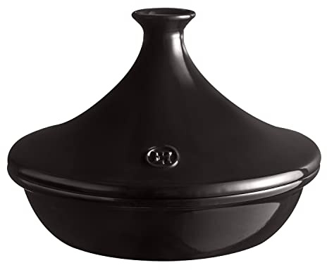 Emile Henry Tajine 32,5 cm – Céramique Flame – Cuisson Douce et Saveurs Préservées – Tous Feux & Four – Coloris Fusain – Fabriqué en France