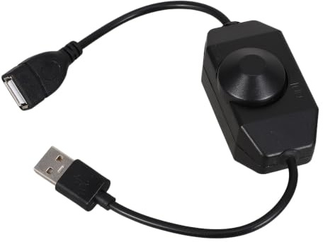 MAGICLULU Interruptor Regulador de Brillo Atenuación Continua para Tira de Luz USB y Material Metálico y Goma, Adecuado para Lámparas de Escritorio y Espacios Reducidos