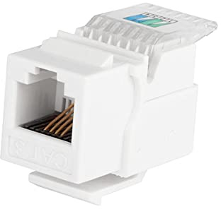 Monoprice RJ-11 Toolless Keystone Jack, White (107288)