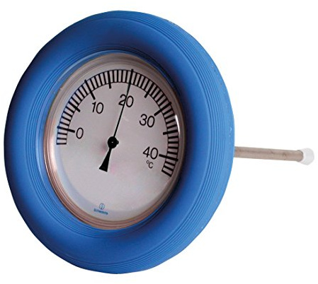 POWERHAUS24 klassischer Schwimm-Ring-Thermometer mit Befestigungskordel