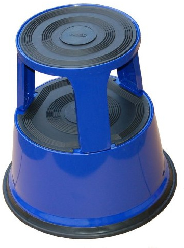Desq 60065.06 Mobiler Tritthocker aus Metall erhältlich Rot/Grau/Schwarz/Blau