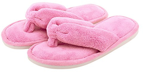 Onmygogo Pantoufles de Maison pour Femme en Polaire Corail, Pantoufles de Spa antidérapantes
